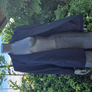 Liz Claiborne Collection Women's Vintage Dark Blue Double-Breasted Blazer